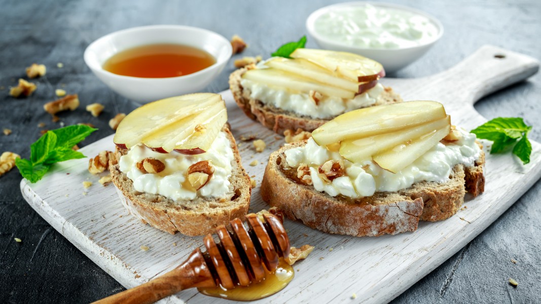 Recette de bruschetta chèvre chaud et miel